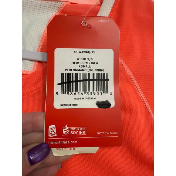 The North Face New Women's Athletic Flashdry Performance Logo Running Shirt XS - Picture 8 of 11